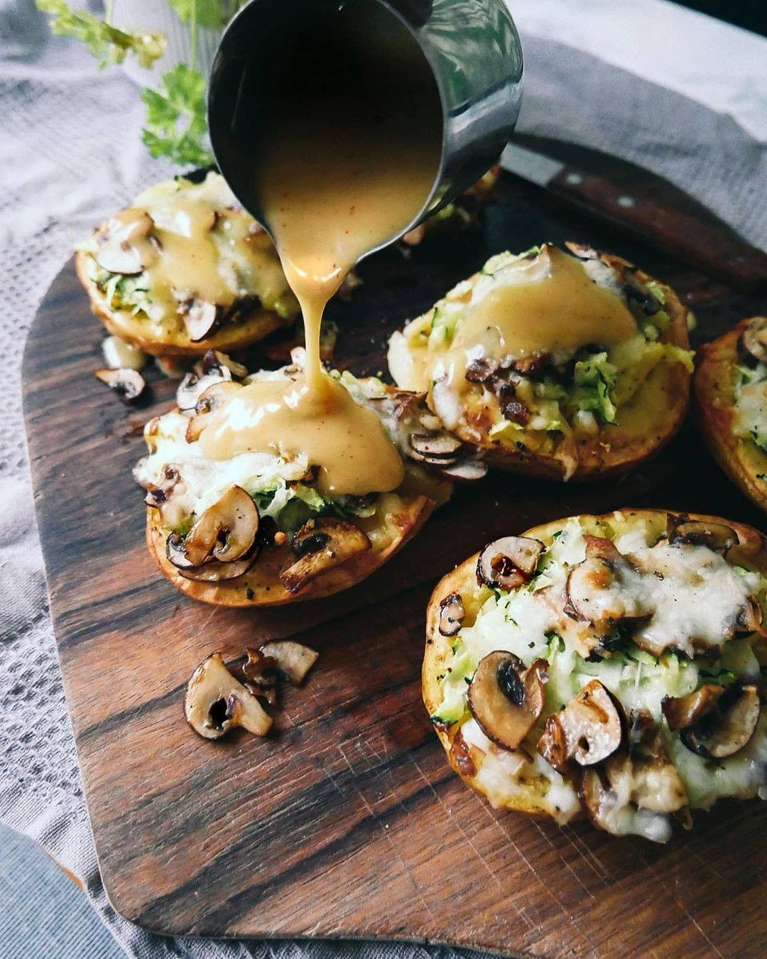 Oven Baked Potatoes with Toppings