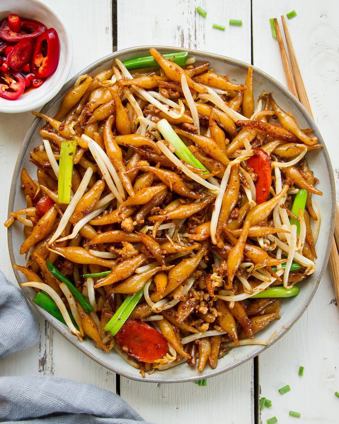 Stir Fry Silver Needle Noodles
