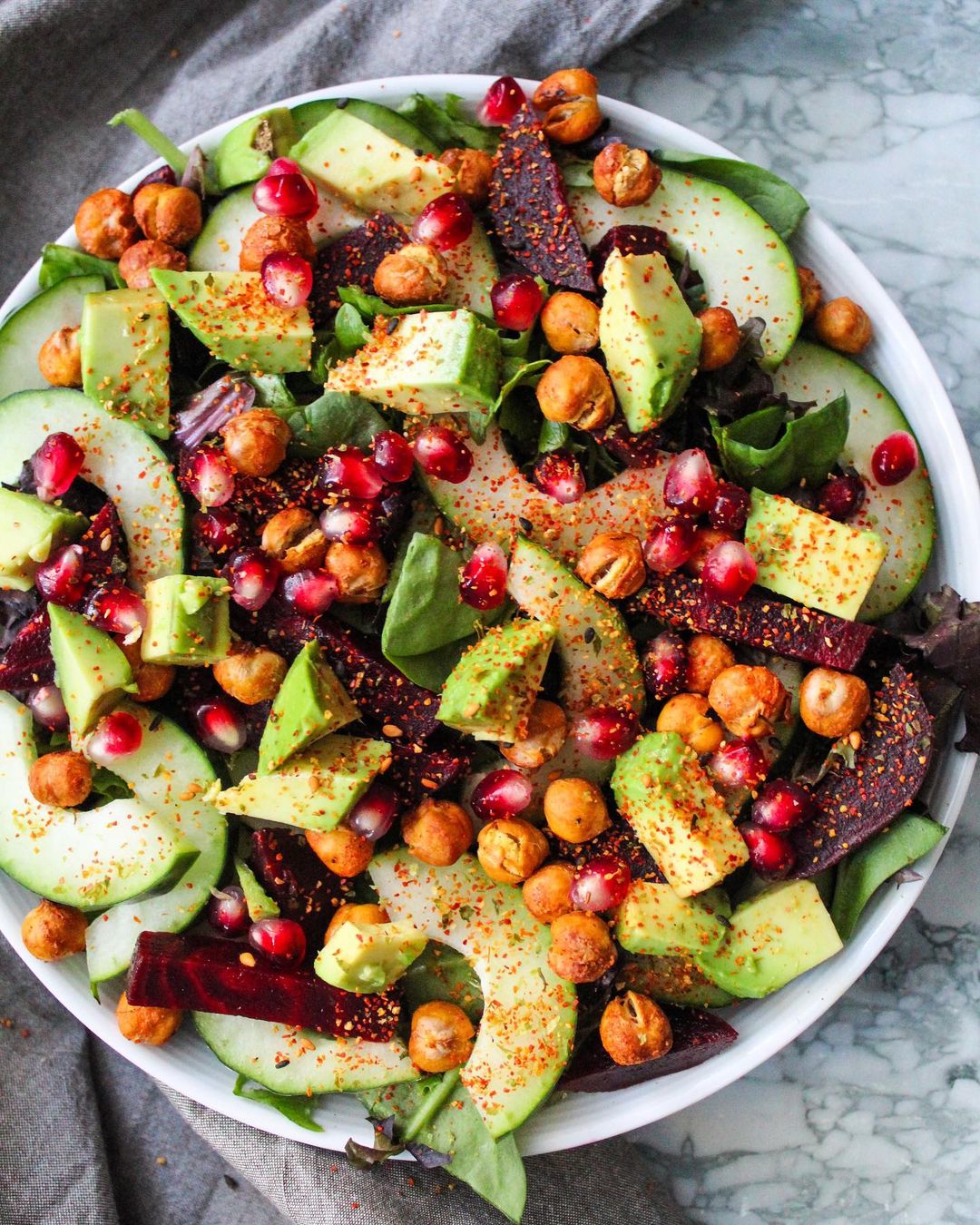 Smoky Sweet Roasted Chickpea Salad