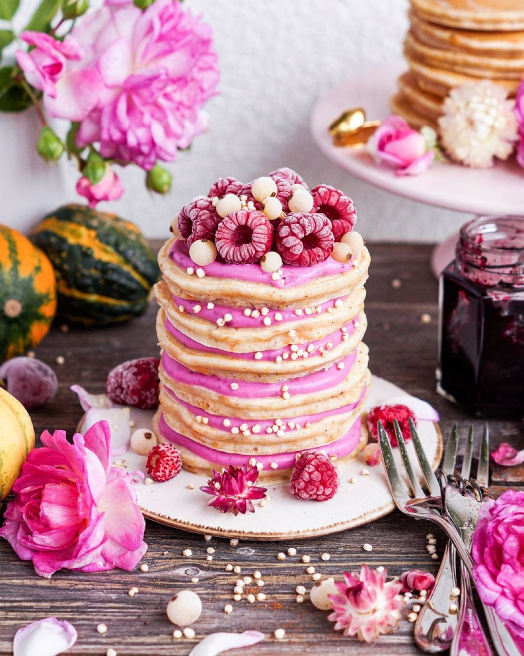 Pumpkin Pancakes with Coconut Yogurt Topping