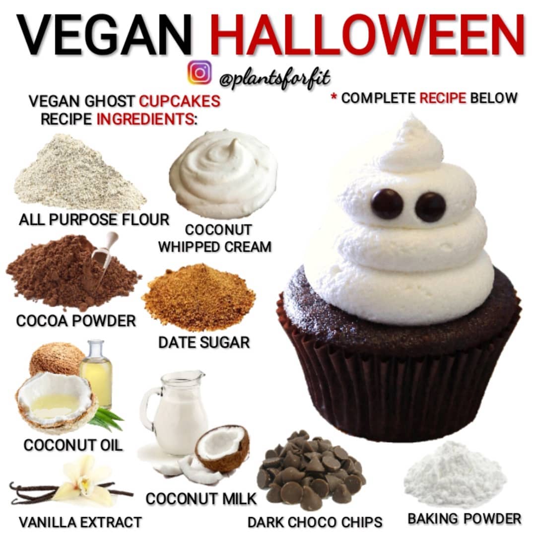 Vegan Ghost Cupcakes for Halloween