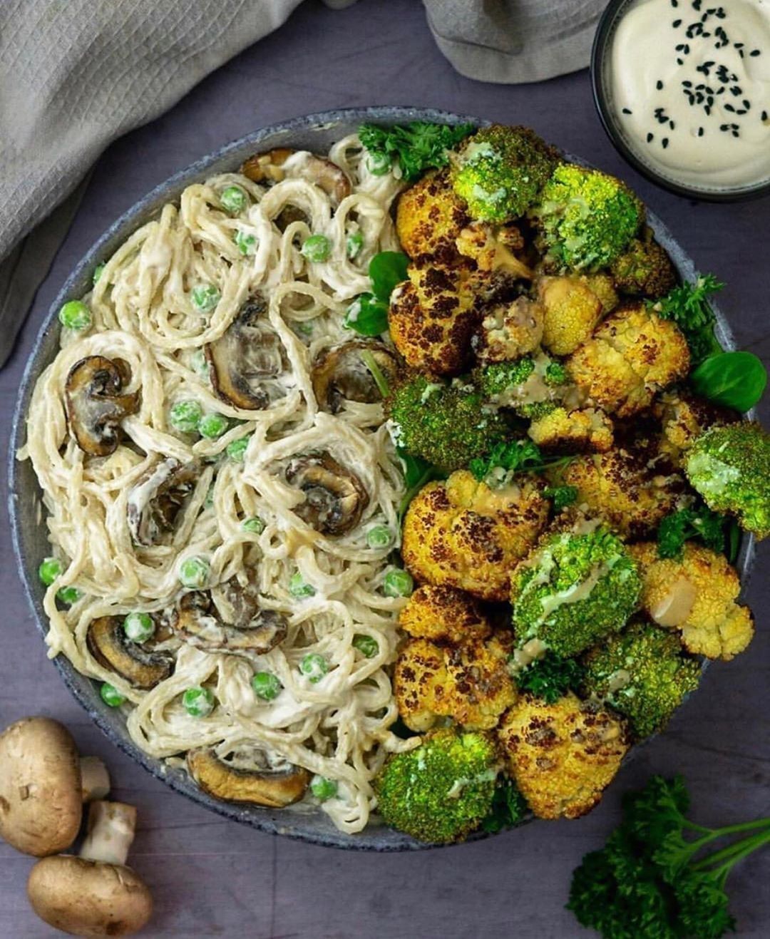 Creamy Tahini-Garlic Pasta