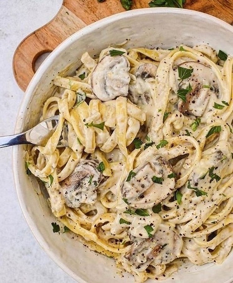 Homemade Vegan Fettuccine Alfredo
