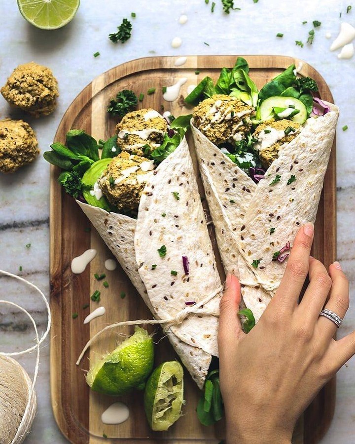 Baked Falafel Wraps