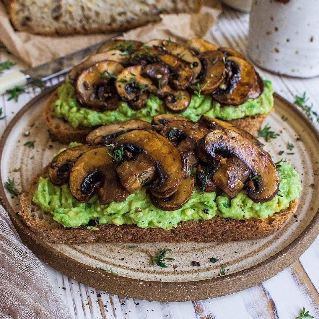 Mushroom Avocado Toast