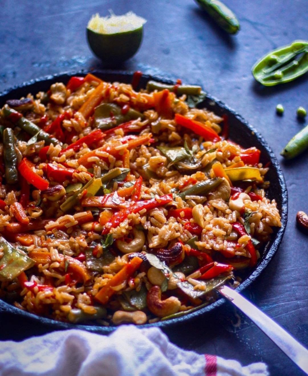 Quick Basil Fried Rice
