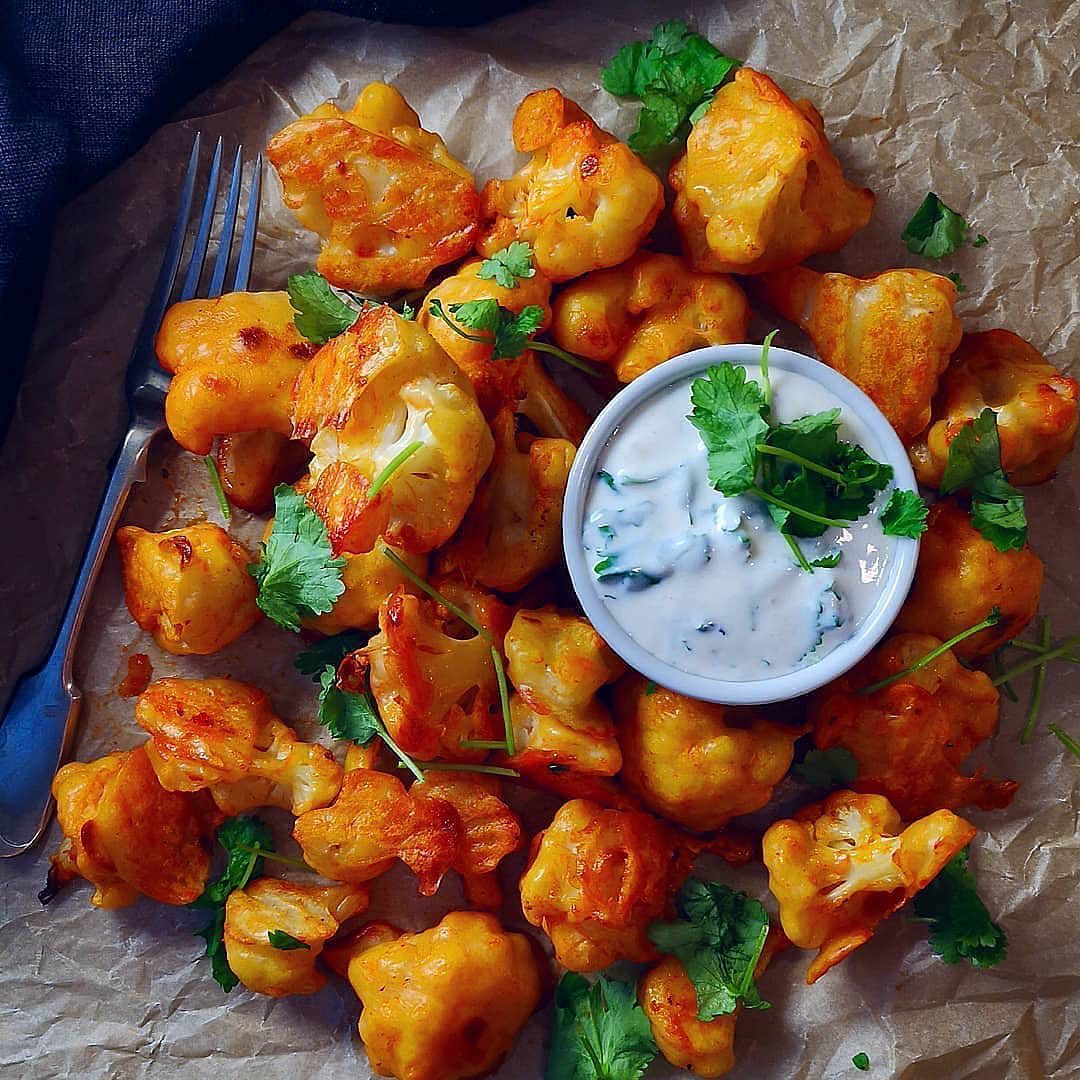 Vegan Oven Baked Cauliflower Wings with Dip