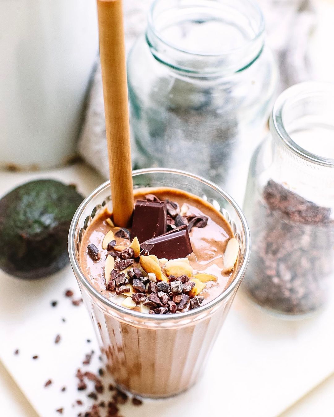Super Thick Cacao and Avocado Smoothie