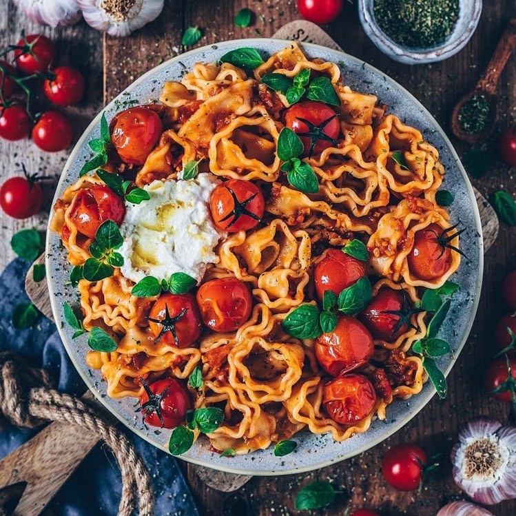 Colorful Vegan Spaghetti Bolognese