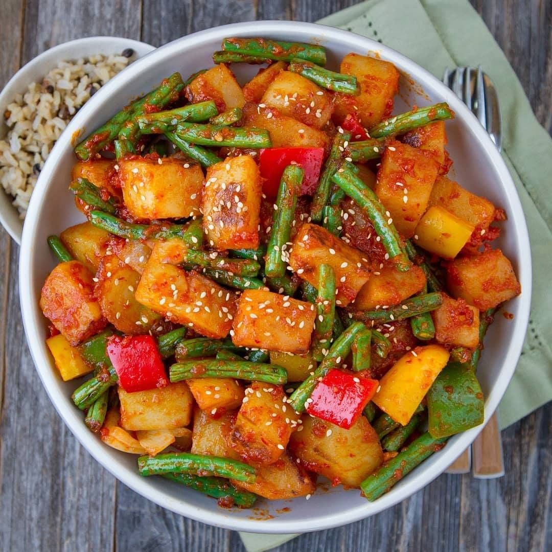 Spicy Sambal Potatoes with Aromatic Chili Paste