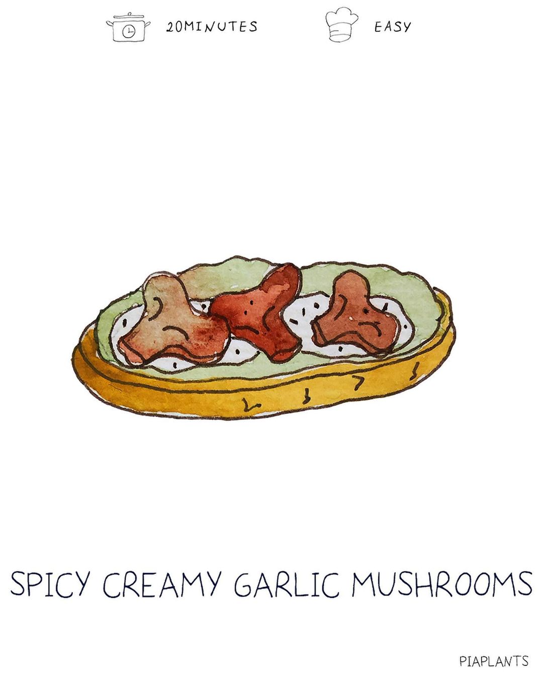 Garlic Thyme Mushrooms with Yogurt and Lemon