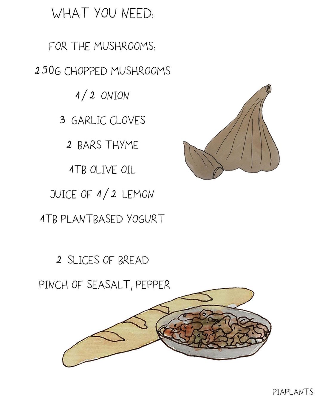 Garlic Thyme Mushrooms with Yogurt and Lemon