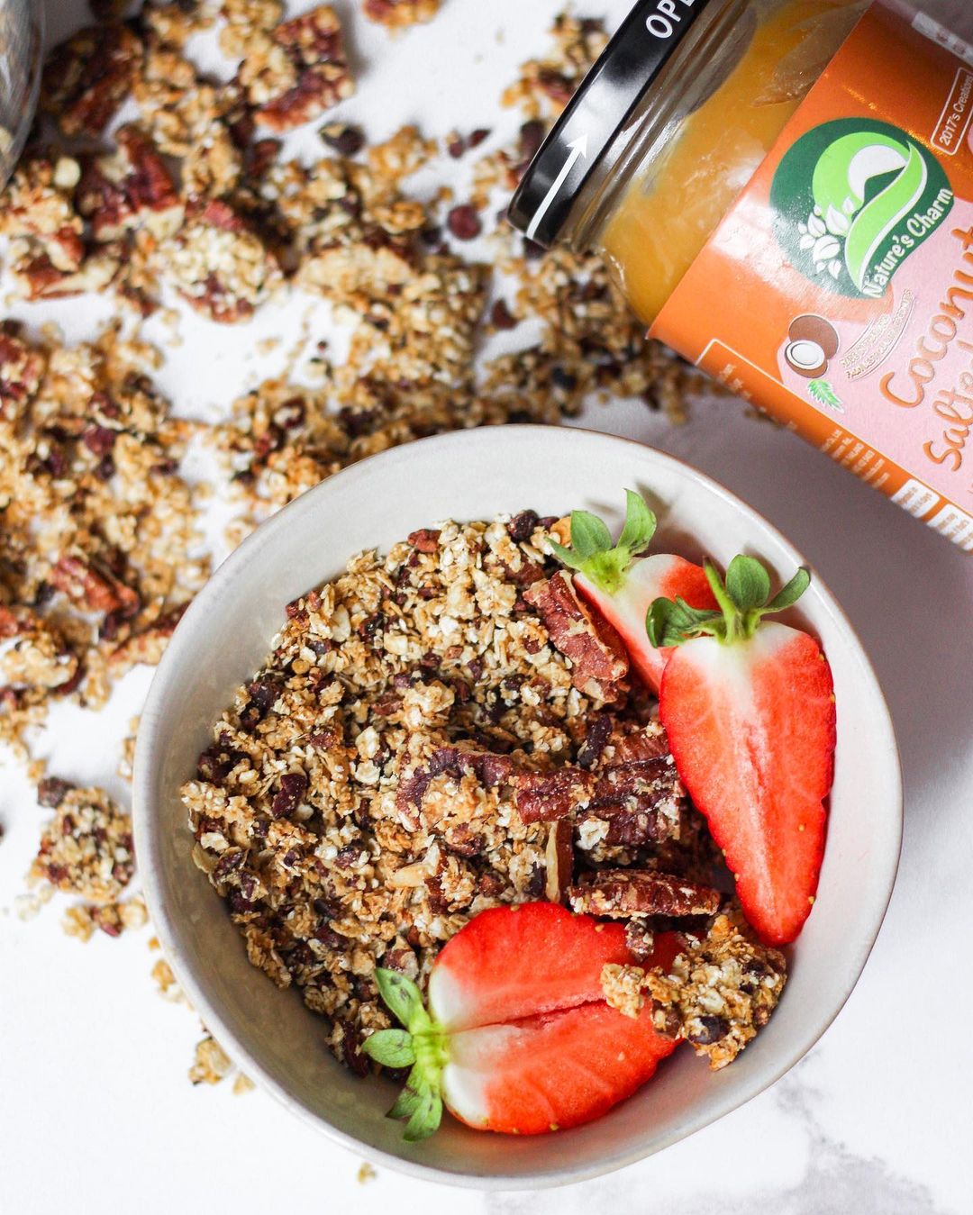Homemade Toasted Salted Caramel Pecan Granola