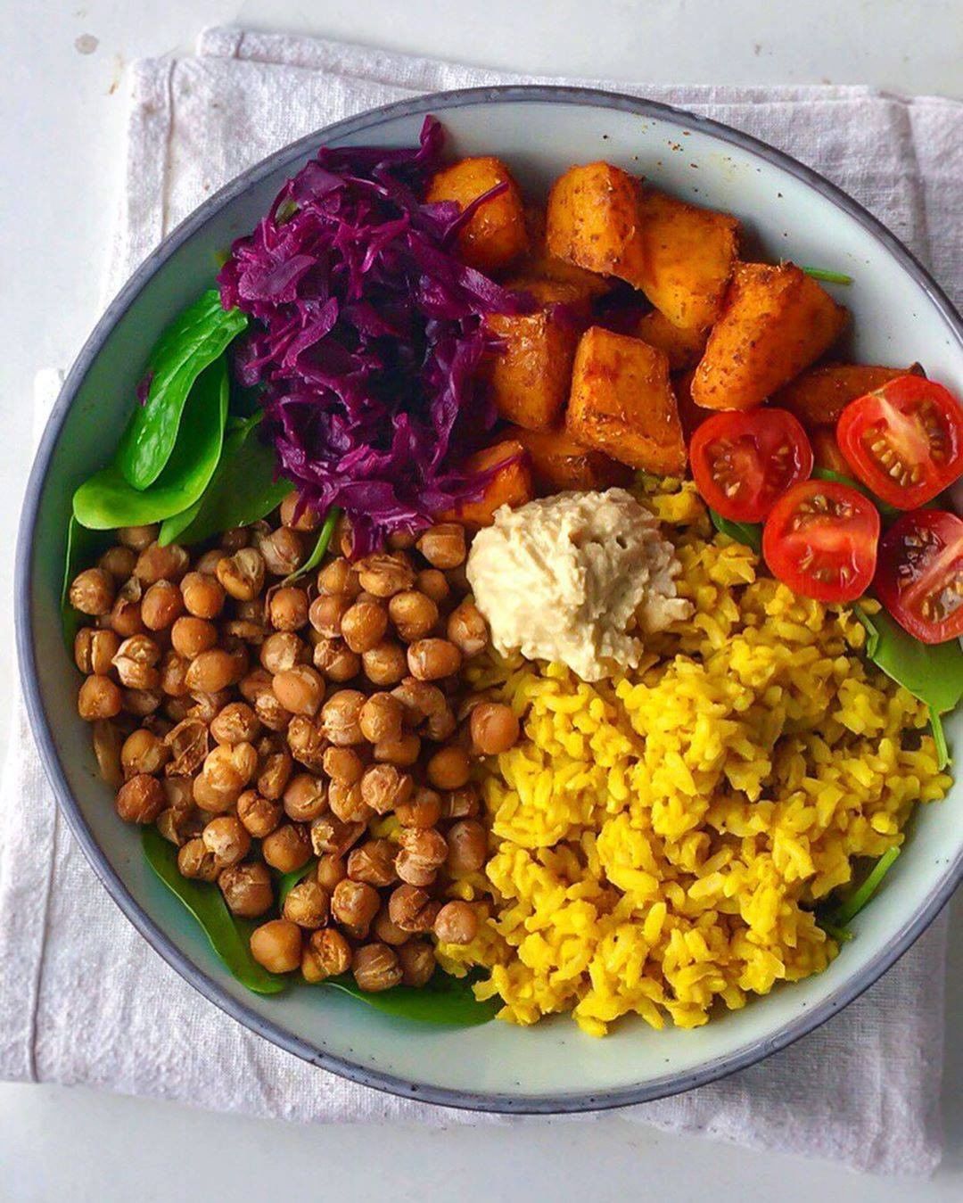 A Colorful Vegan Nourish Bowl