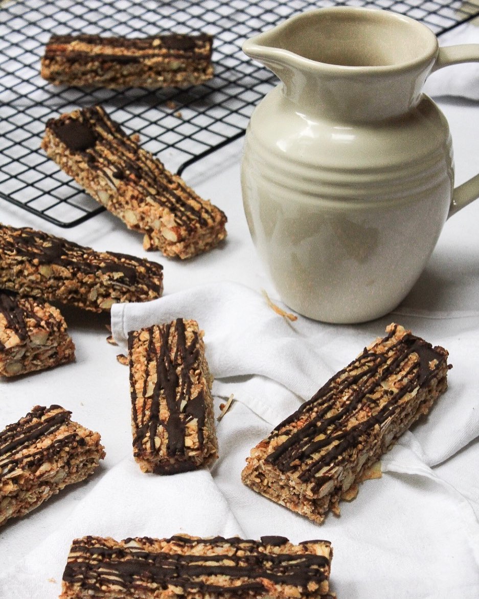Dark Chocolate Coconut Granola Bars