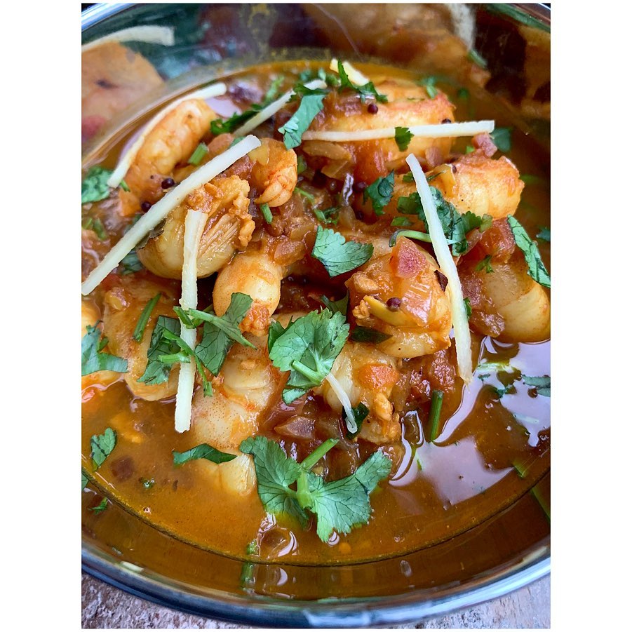 Tangy Hot Keralan Style Prawn Curry