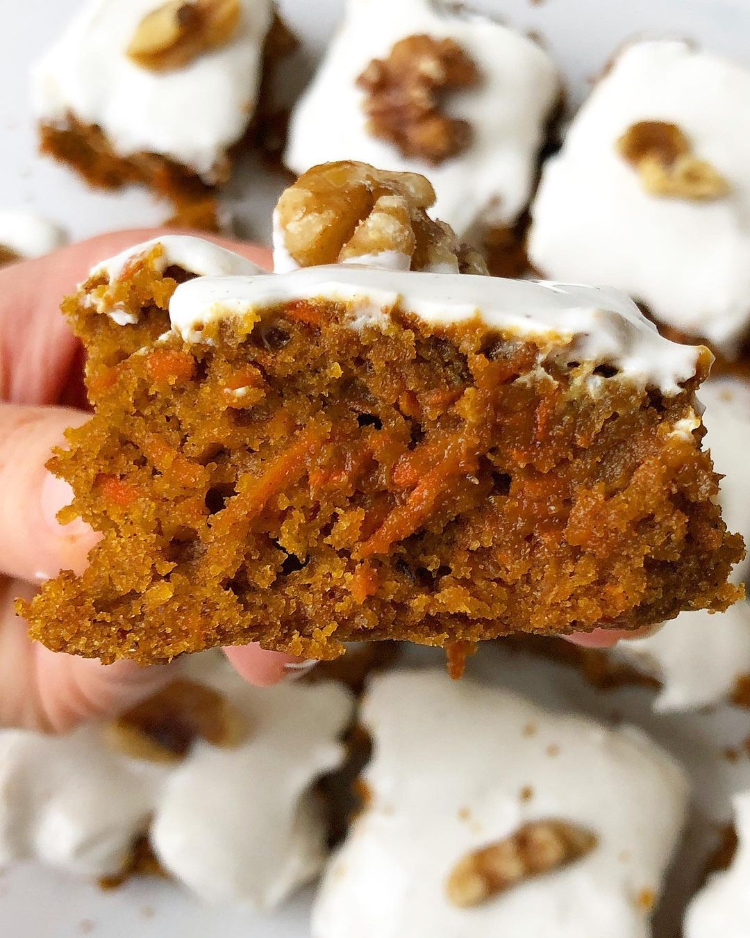 Carrot Cake Bars with Yogurt Frosting