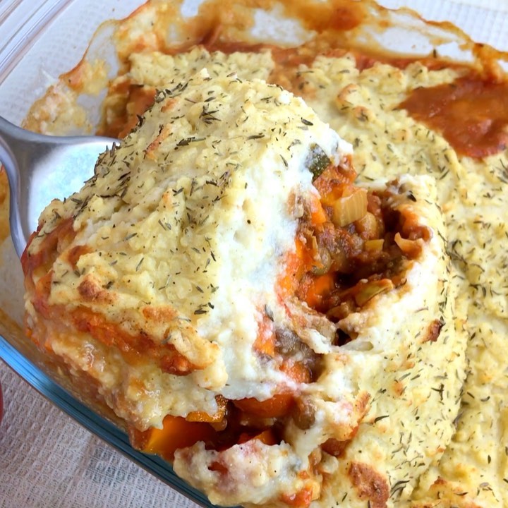 Vegan Shepherd's Pie with Millet Puree