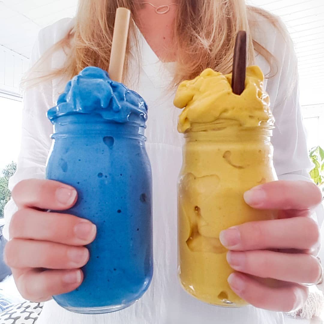 Healthy Frozen Banana Nicecream with Variations