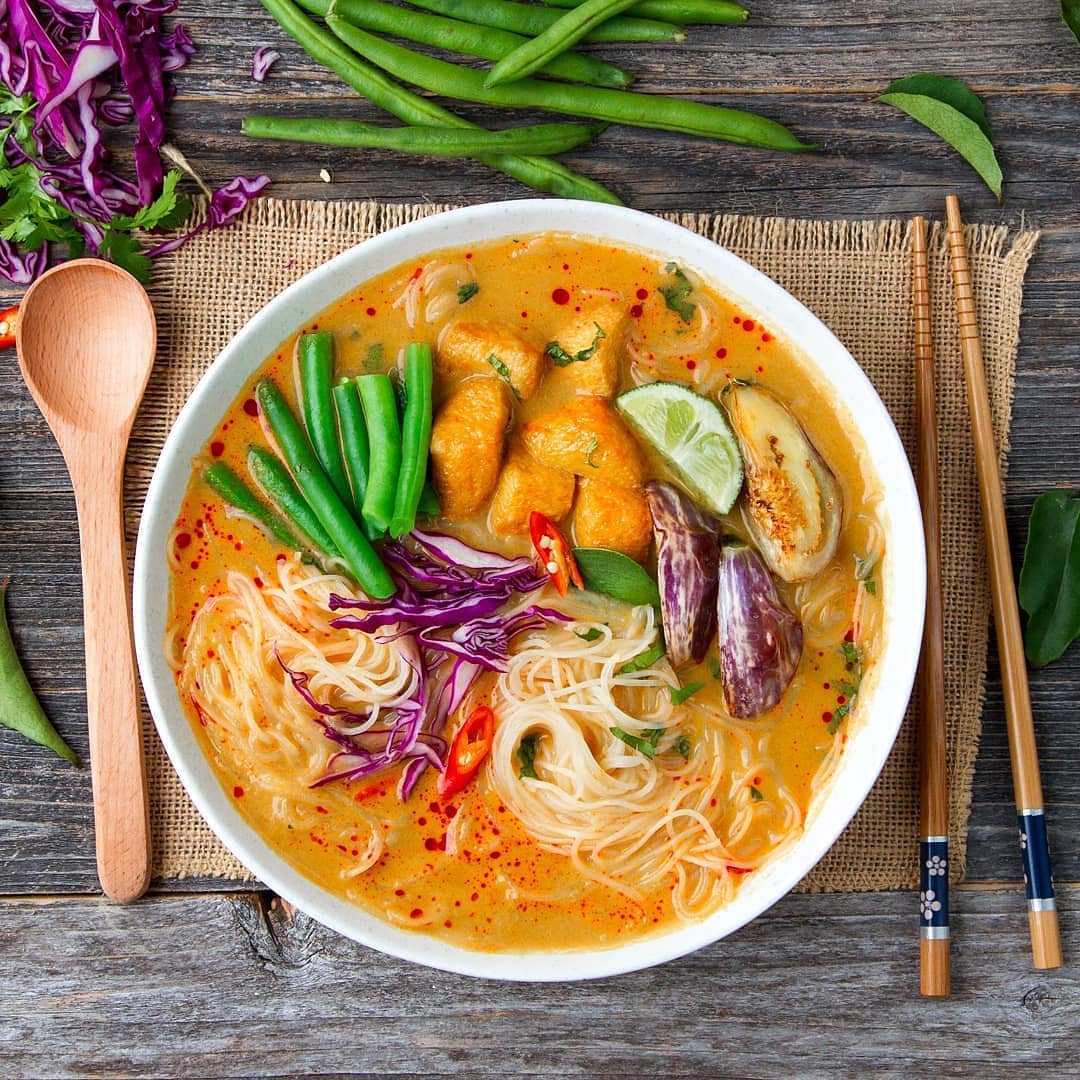 Vegan Curry Laksa Noodle Bowl