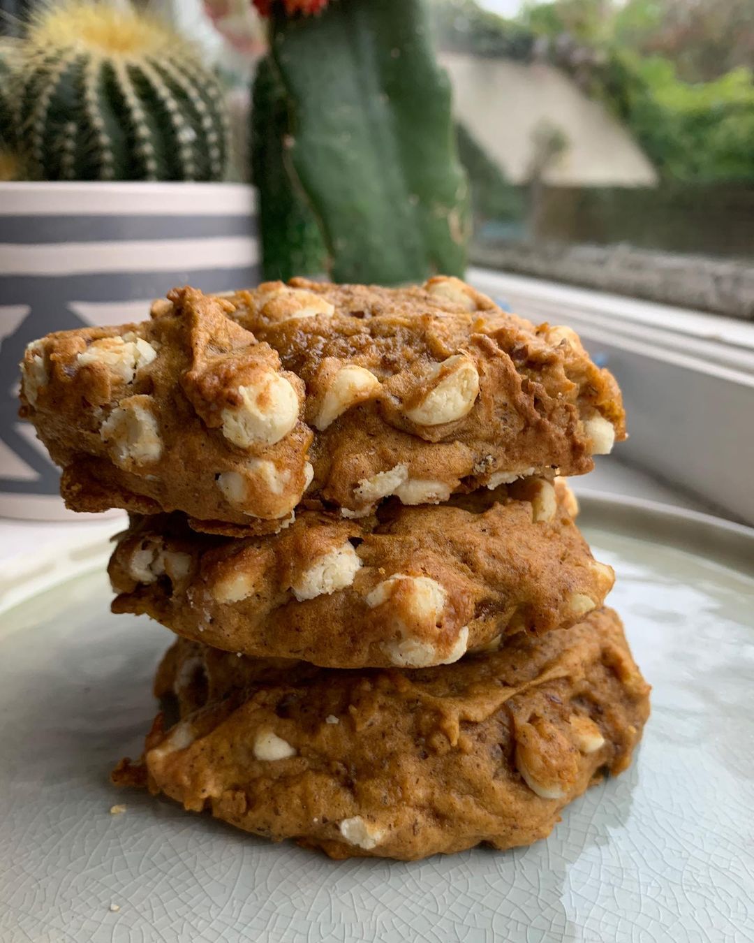 Best Ever Vegan Pumpkin and White Chocolate Chip Cookies