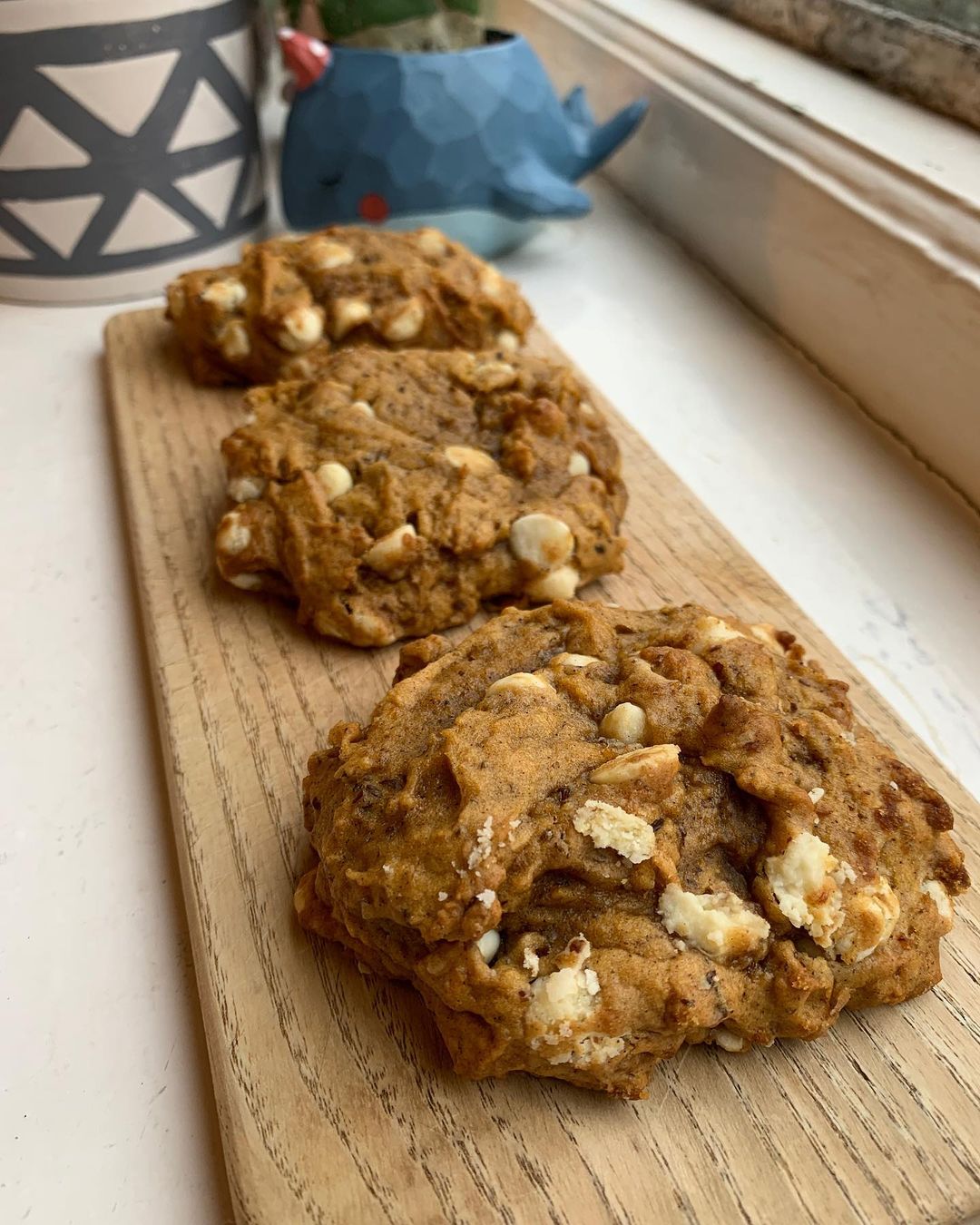 Best Ever Vegan Pumpkin and White Chocolate Chip Cookies
