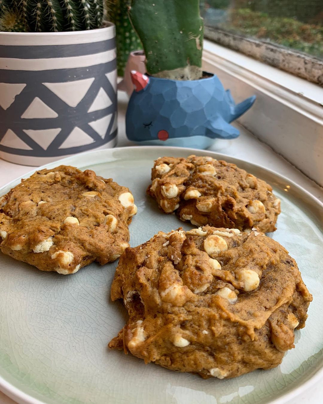 Best Ever Vegan Pumpkin and White Chocolate Chip Cookies