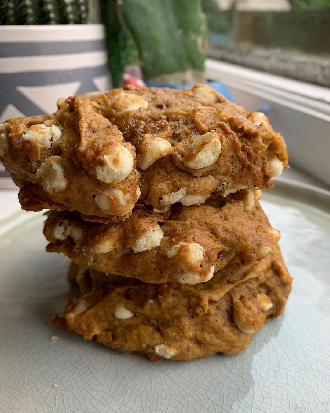 Best Ever Vegan Pumpkin and White Chocolate Chip Cookies