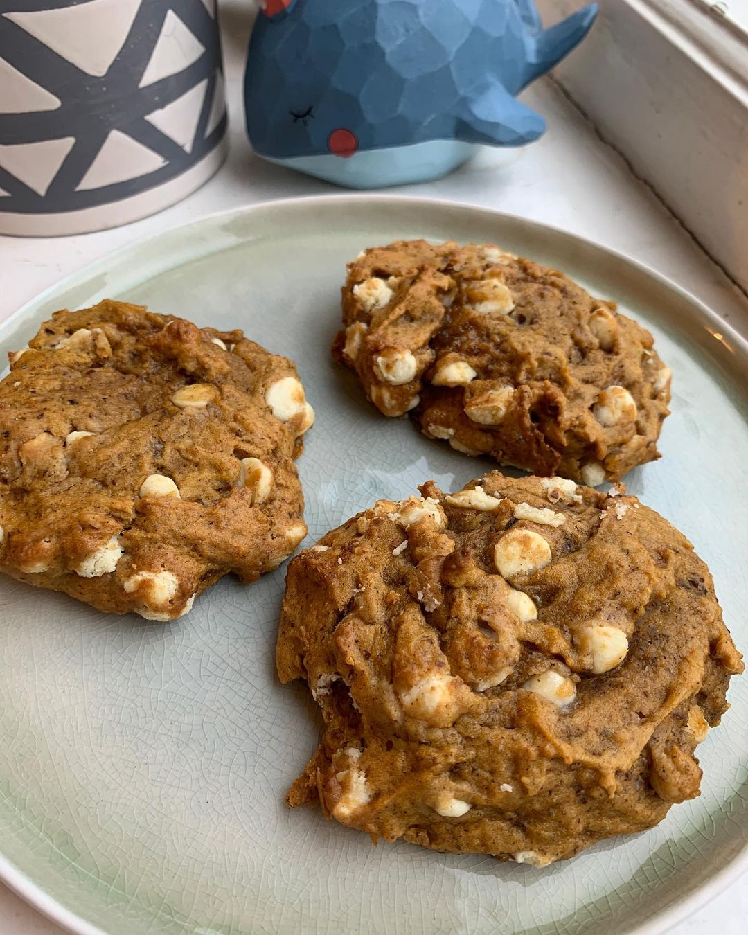 Best Ever Vegan Pumpkin and White Chocolate Chip Cookies