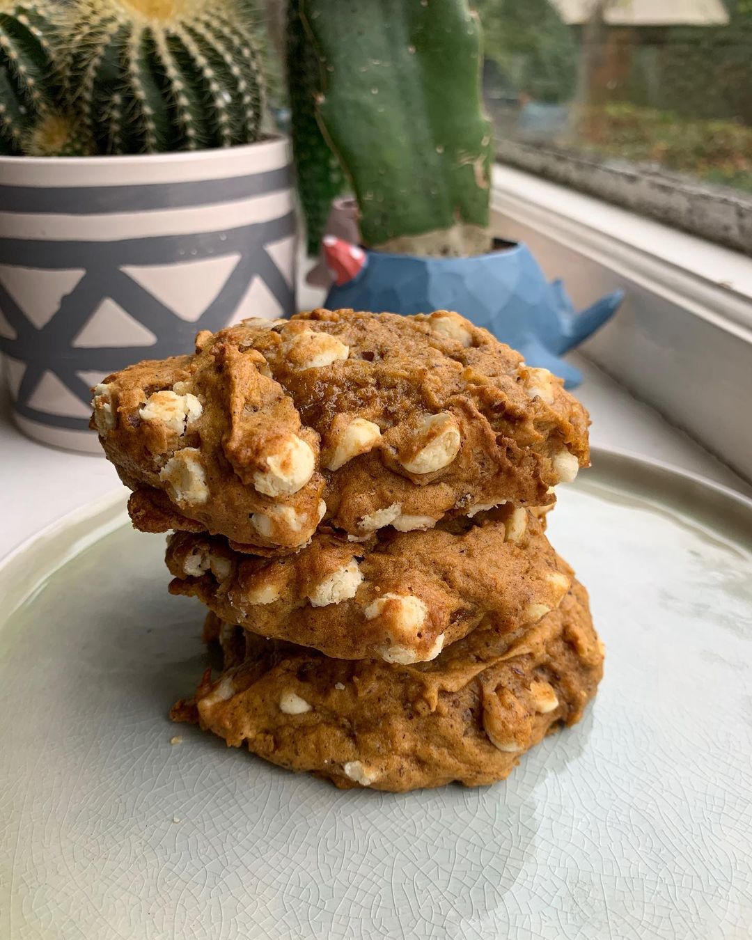 Best Ever Vegan Pumpkin and White Chocolate Chip Cookies