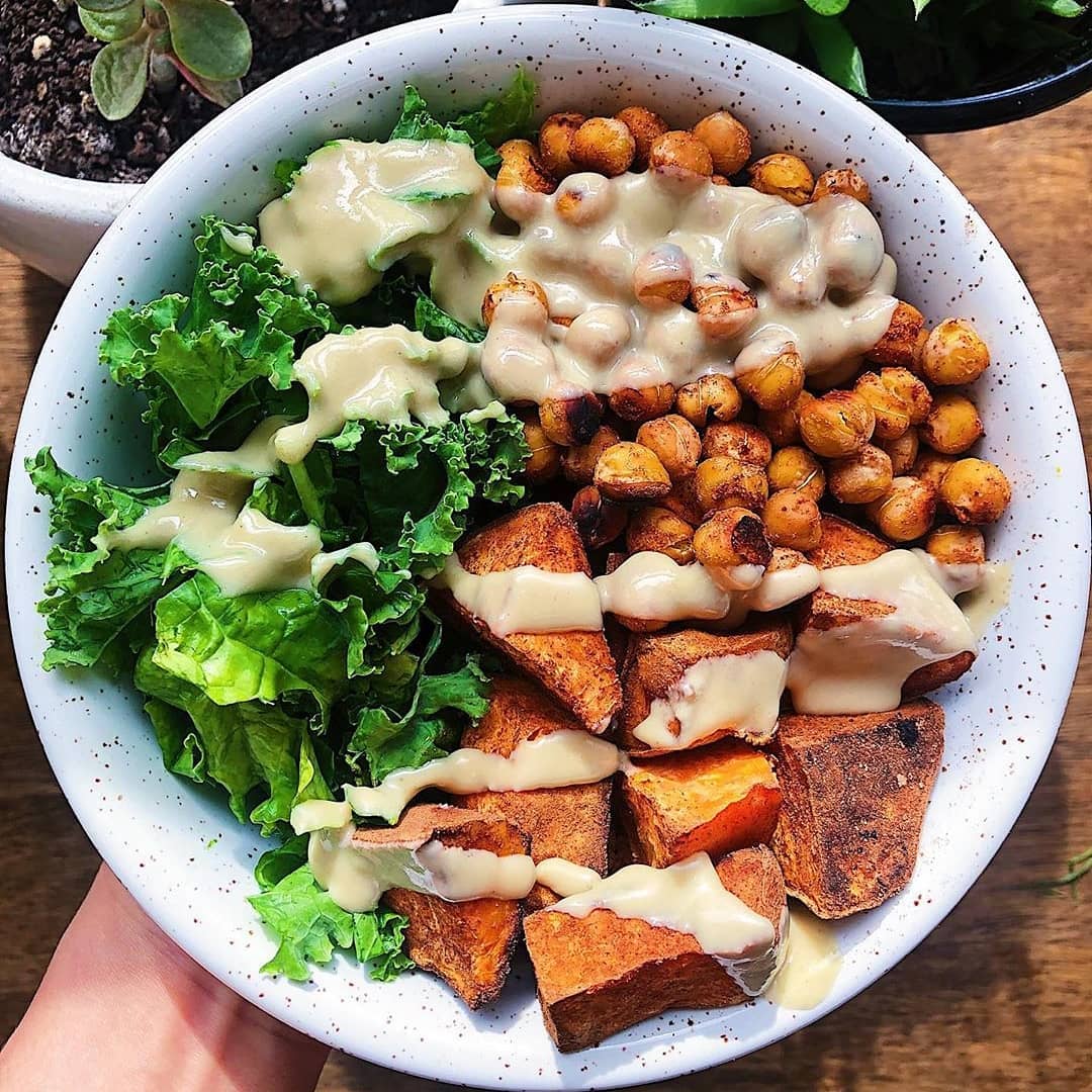 Crispy Chickpeas and Cinnamon Roasted Potatoes