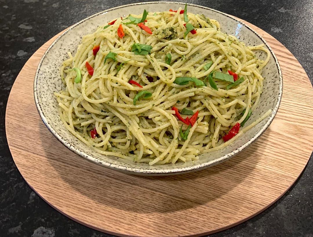 Home Made Pesto Chilli Pasta