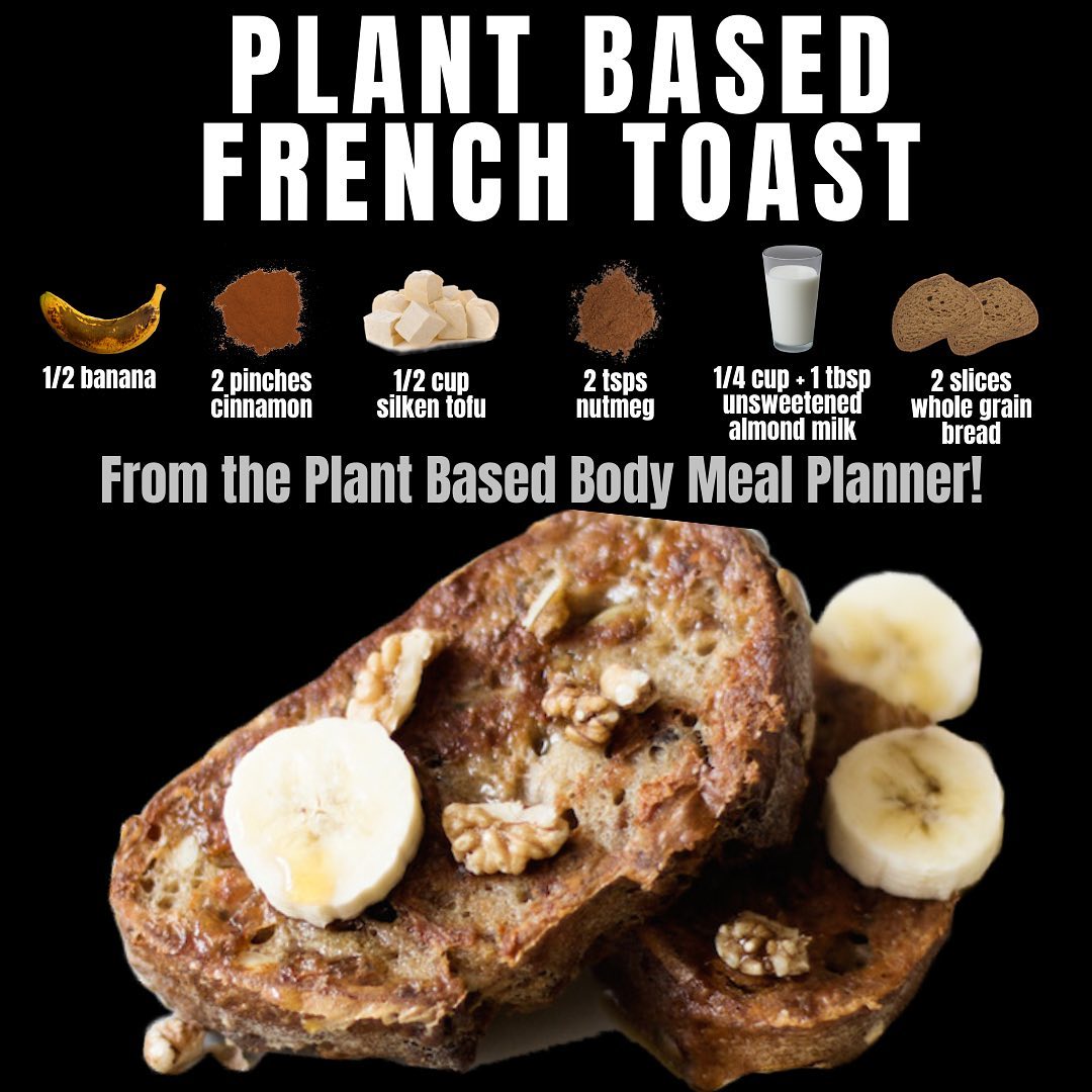 Vegan French Toast with Banana and Maple Syrup