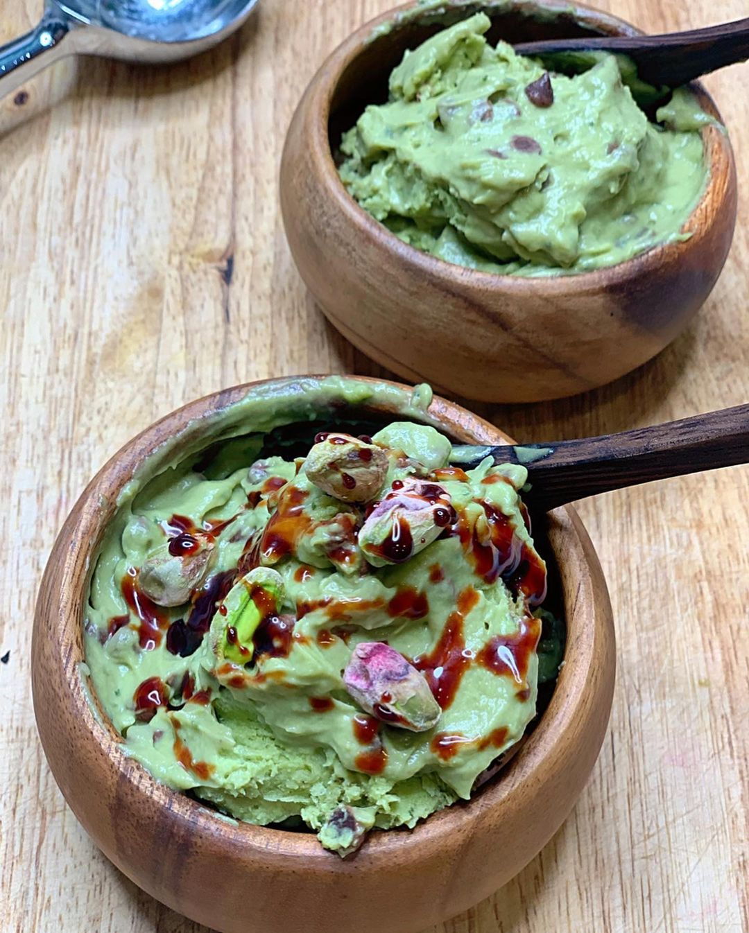Avocado Mint Ice Cream with Banana and Lime