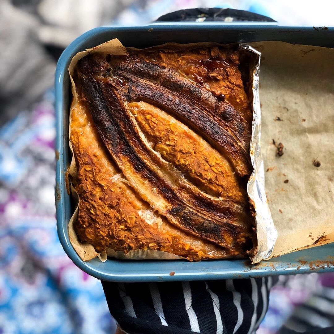 Pumpkin Banana Bread Baked Oats