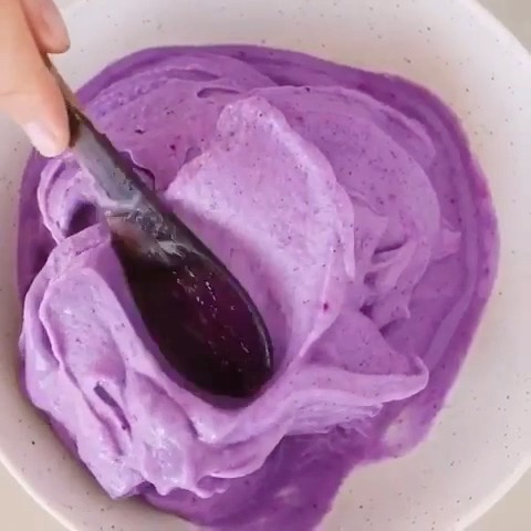 Homemade Purple Dream Nicecream with Bananas