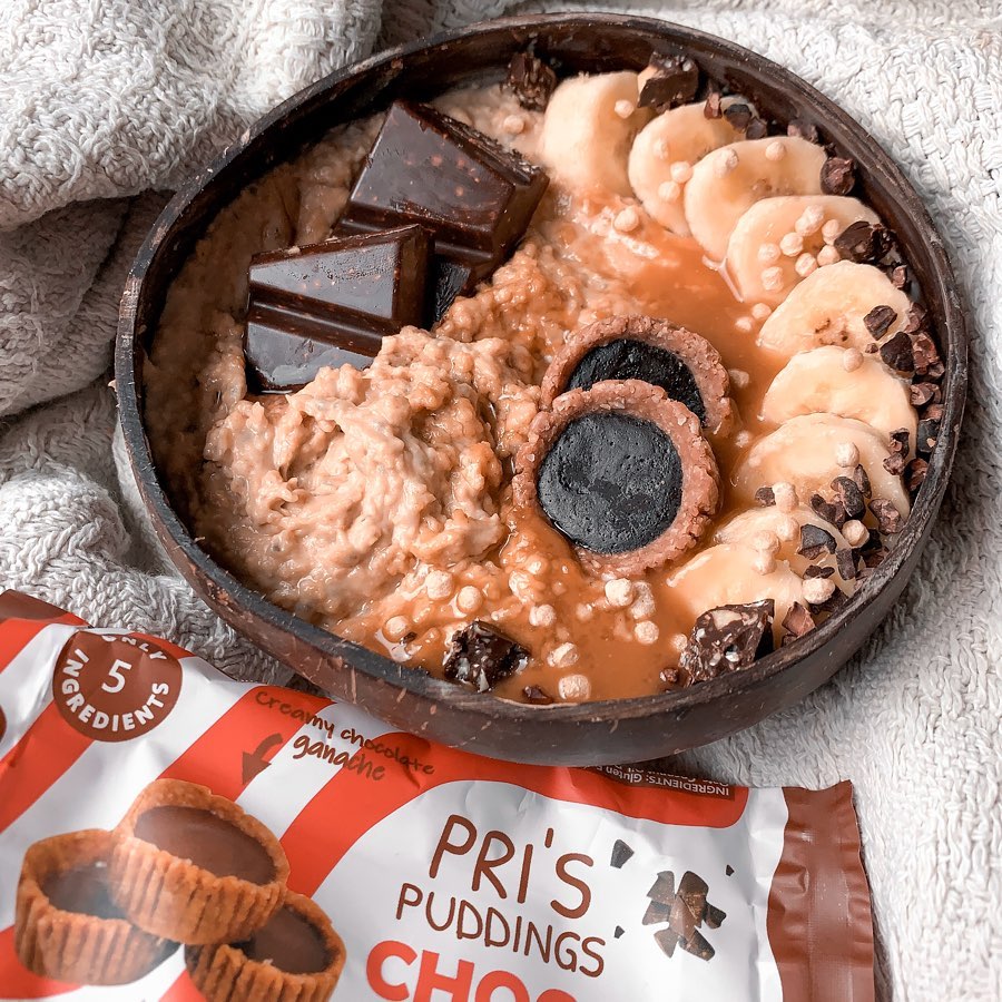 Salted Caramel Chocolate Oat Breakfast Bowl