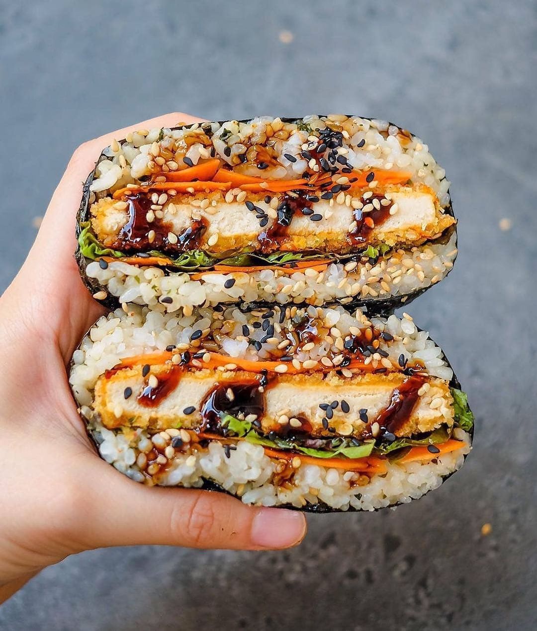 Tofu Katsu Onigirazu Sandwiches