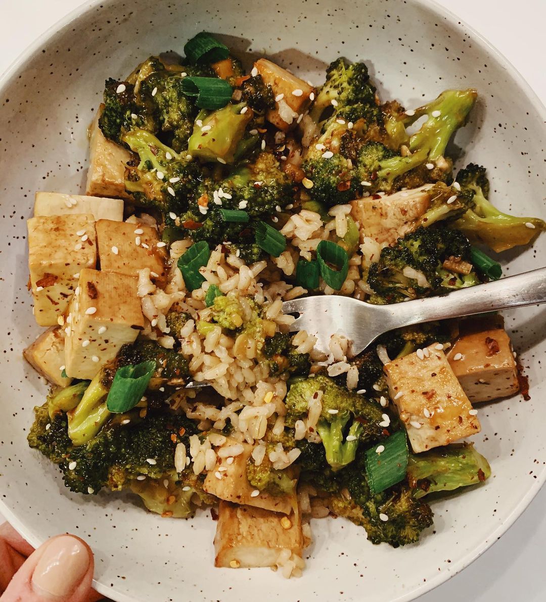 Spicy Tofu and Broccoli Stir Fry