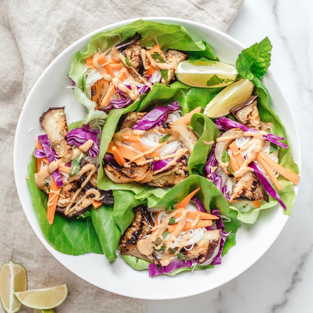 Veggie Noodle Bundles with Peanut Sauce