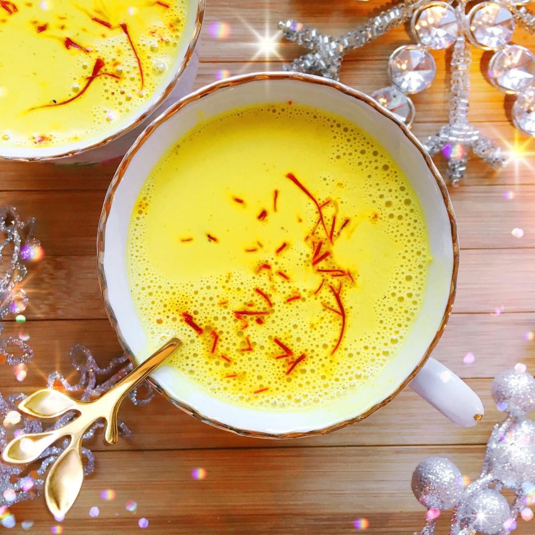 Saffron Golden Milk Drink