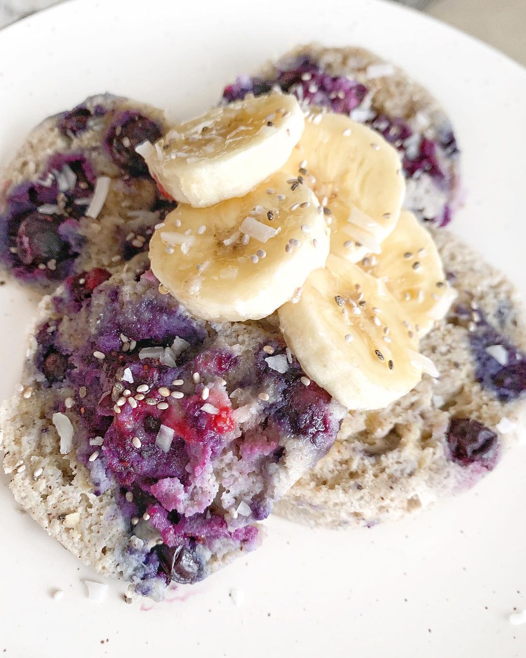 Single Serving Microwave Blueberry Banana Bread