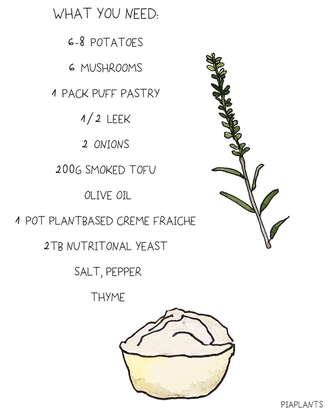 herby thyme potato tart