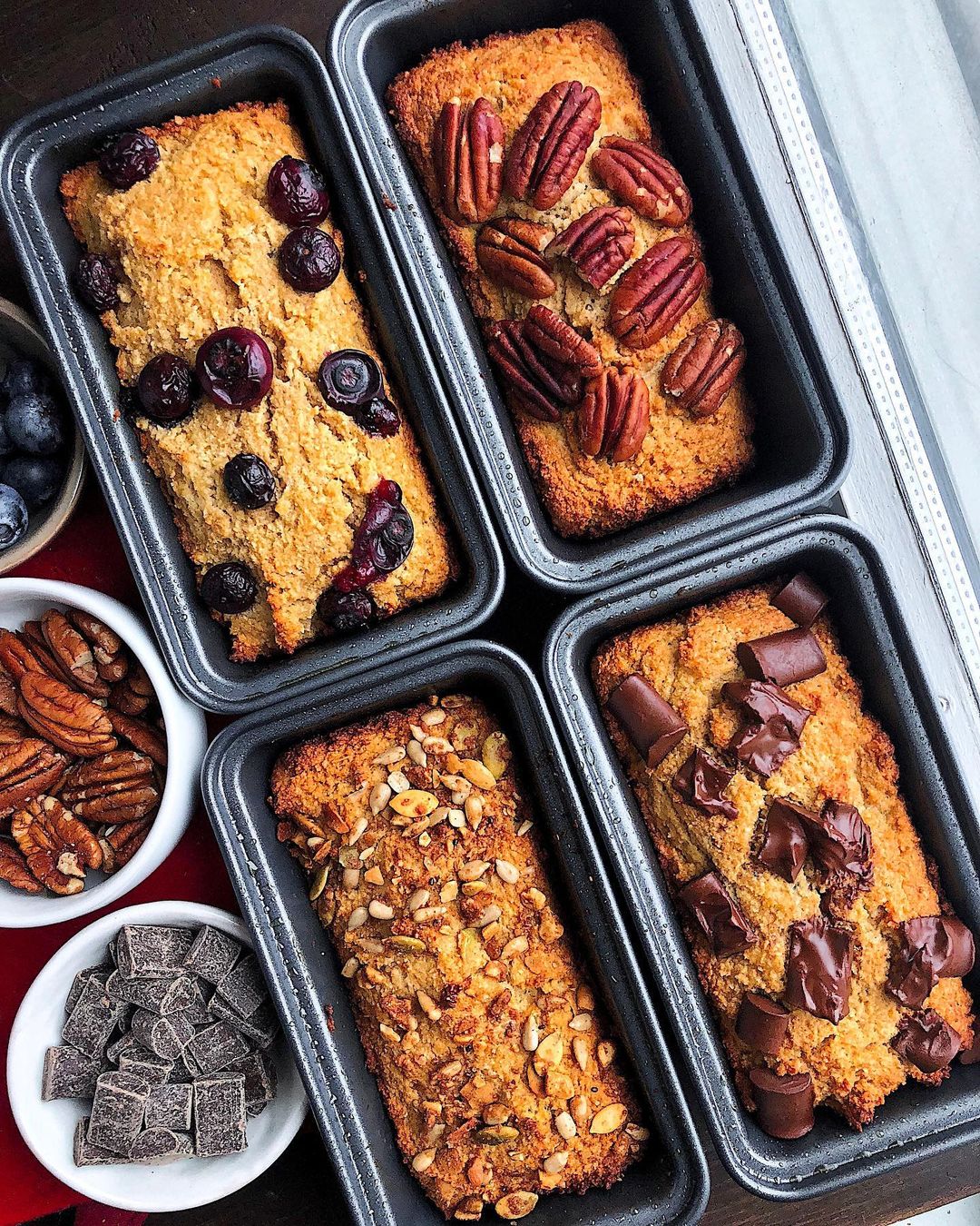 Mini Banana Bread with Four Variations