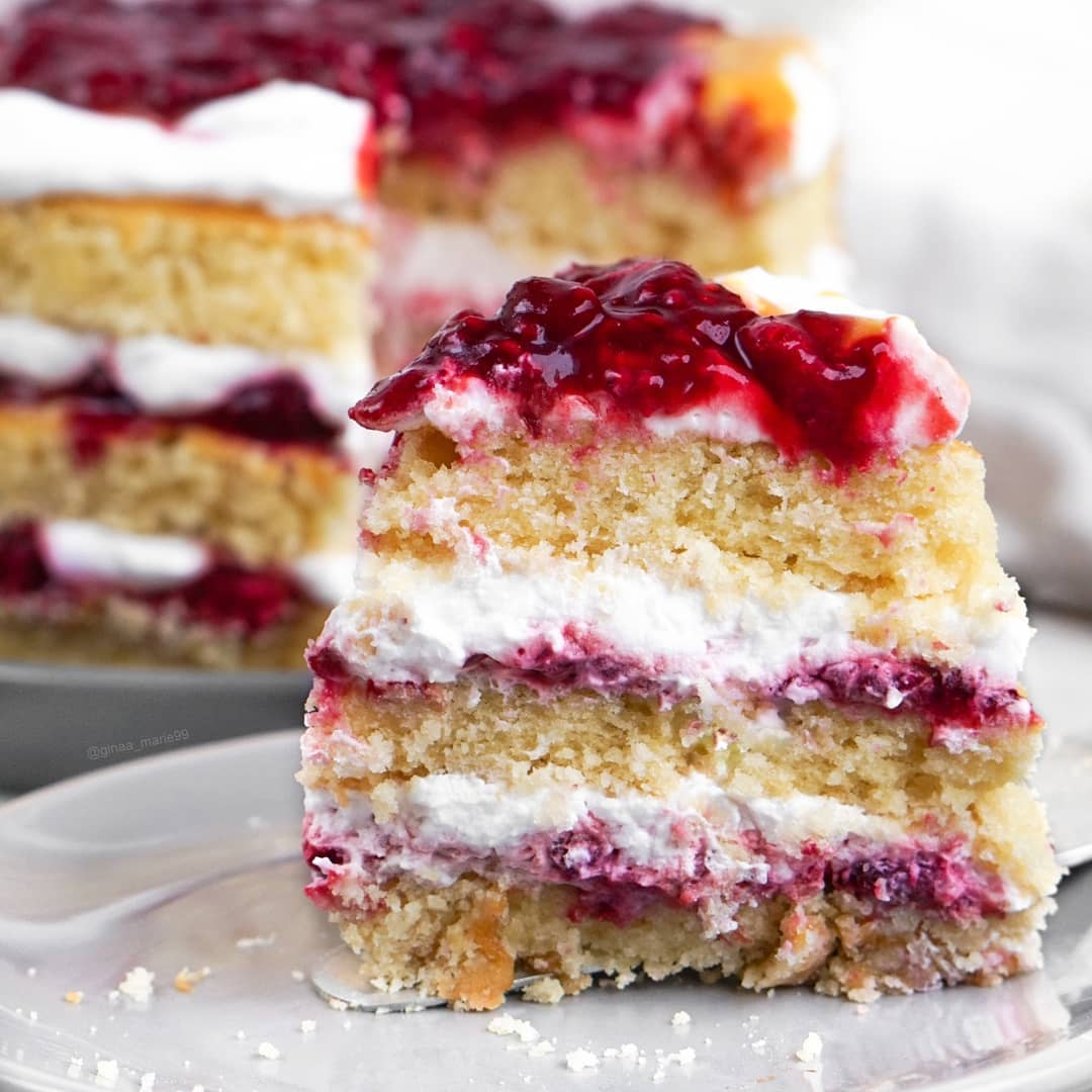 Fluffy Vegan Lemon Raspberry Birthday Cake