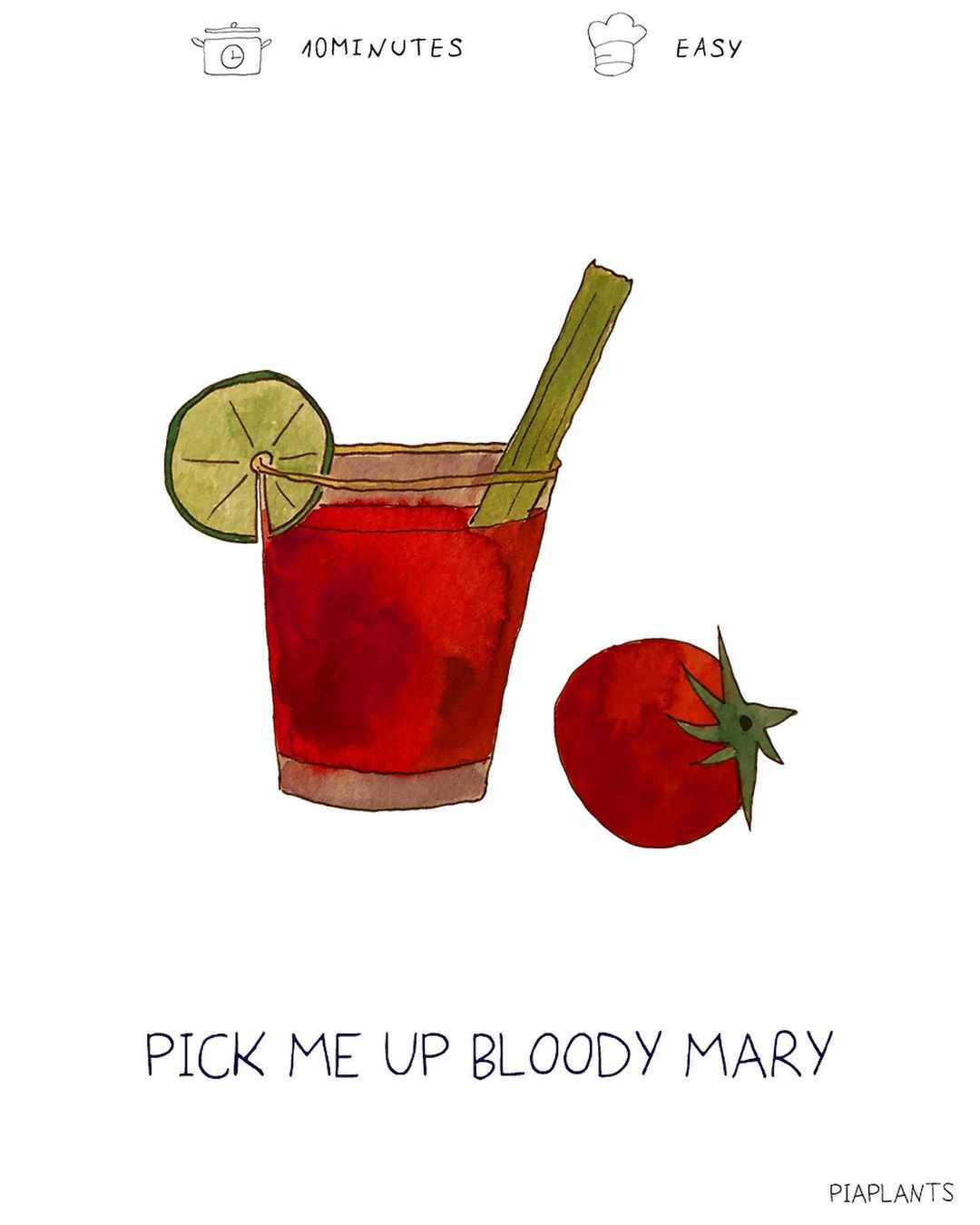 Spicy Tomato Vodka Cocktail with Celery Garnish