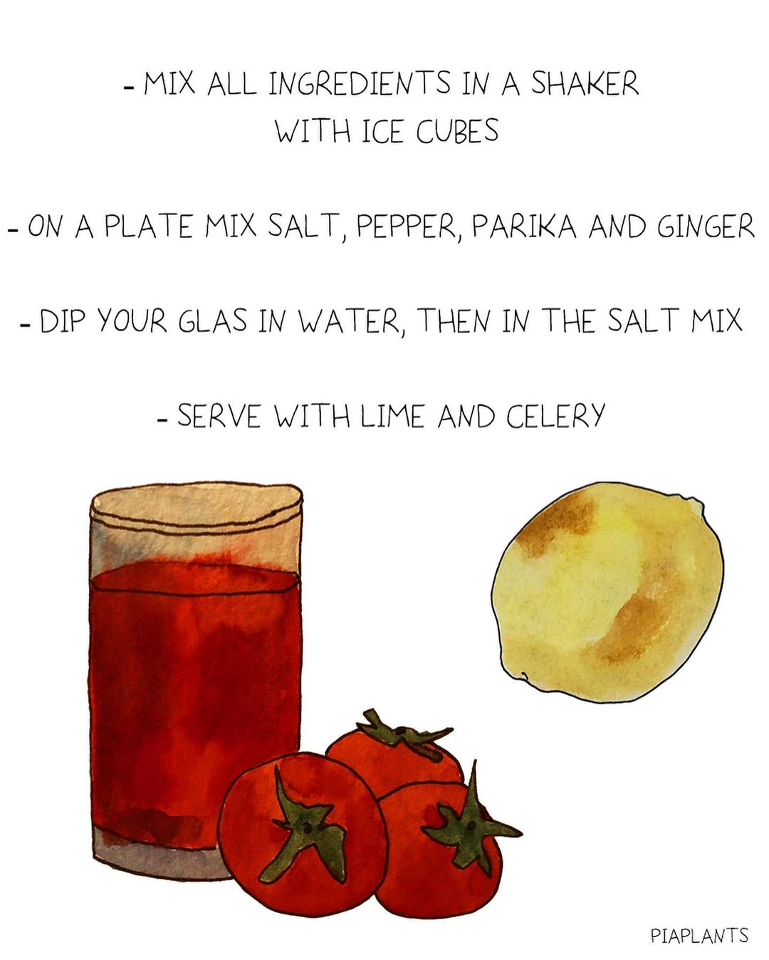 Spicy Tomato Vodka Cocktail with Celery Garnish