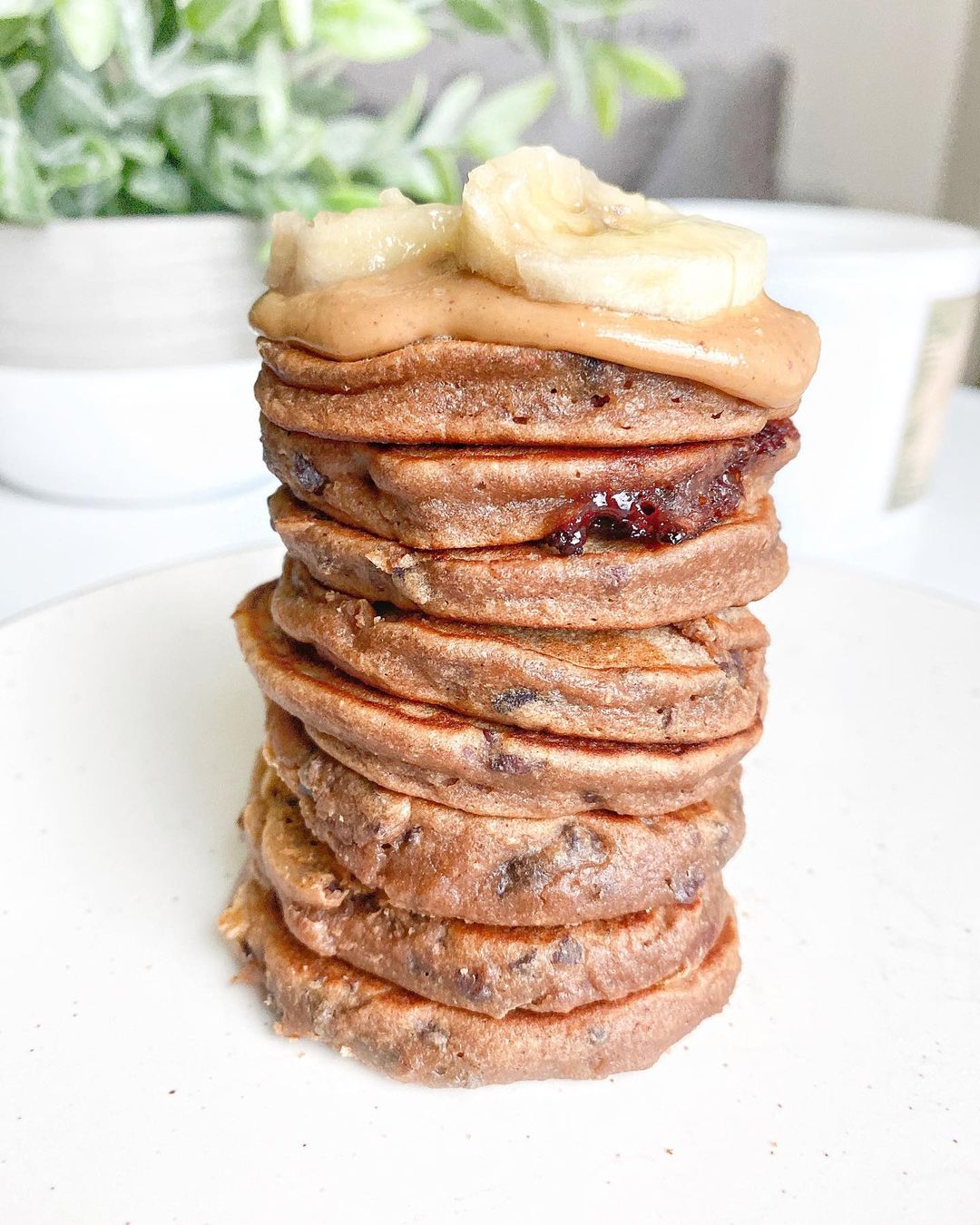 Mini Chocolate Banana Pancakes