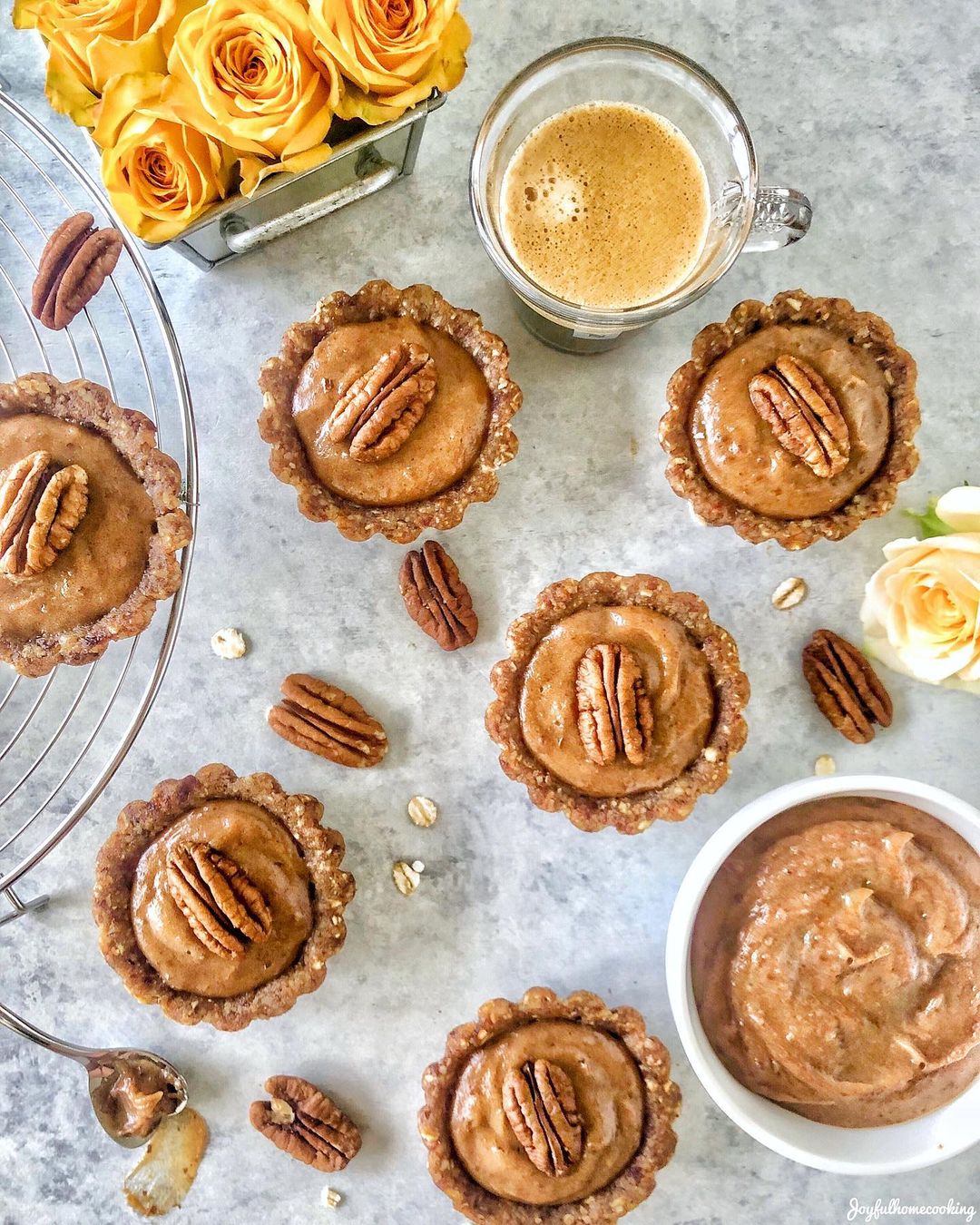 Mini Pecan Tarts with Salted Date Caramel