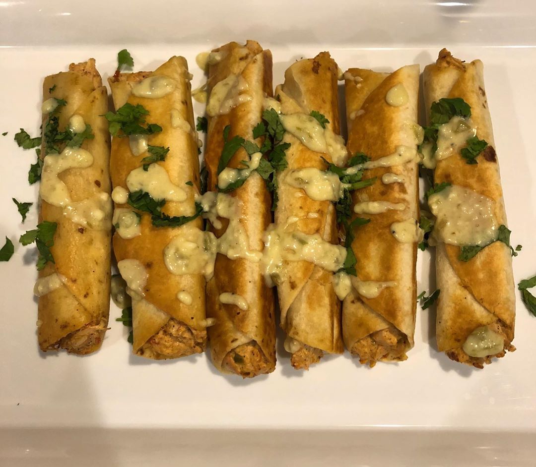 Creamy Cheesy Jackfruit Taquitos with Spicy Flavor